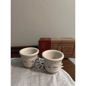Longaberger Pottery Votive Holders in Red
